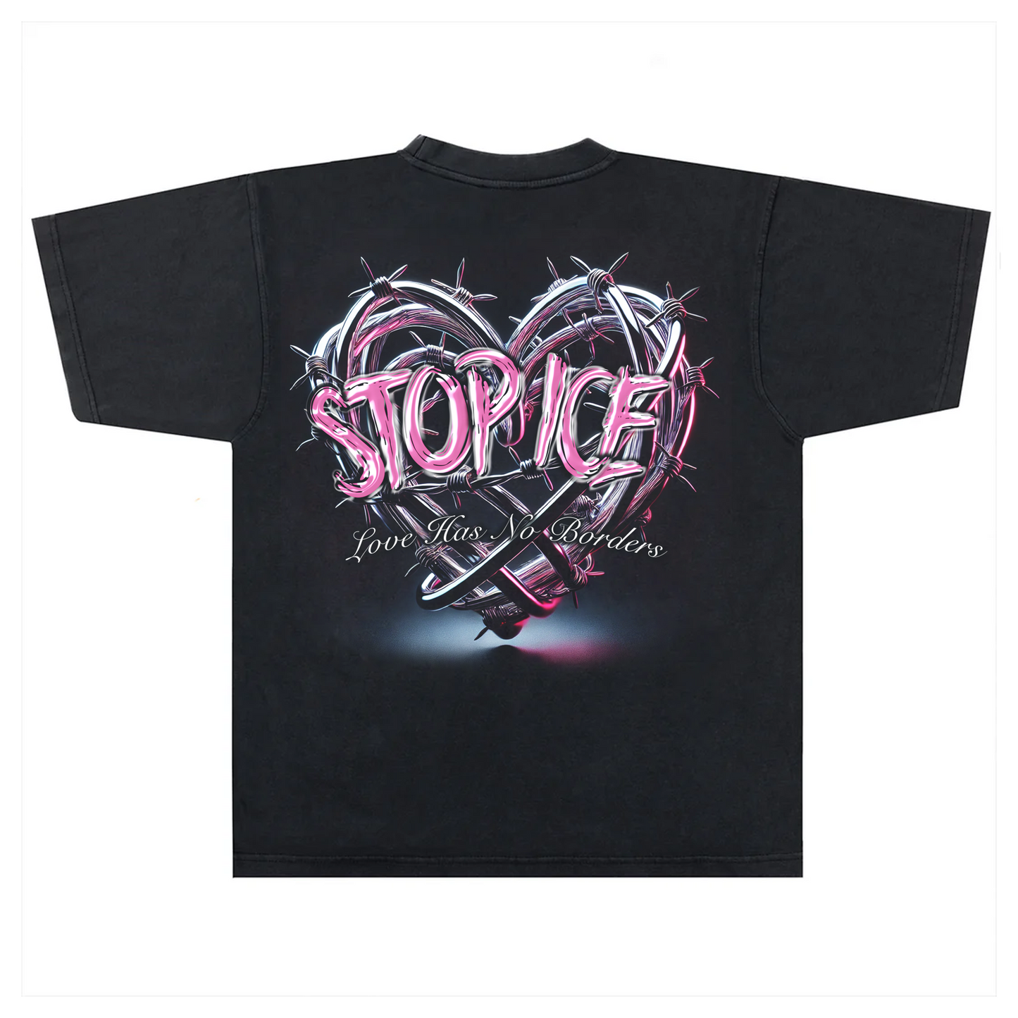 (Pre-Order 3 Weeks) ADULT SIZE Trapistrano “STOP ICE” Valentines day Tshirt