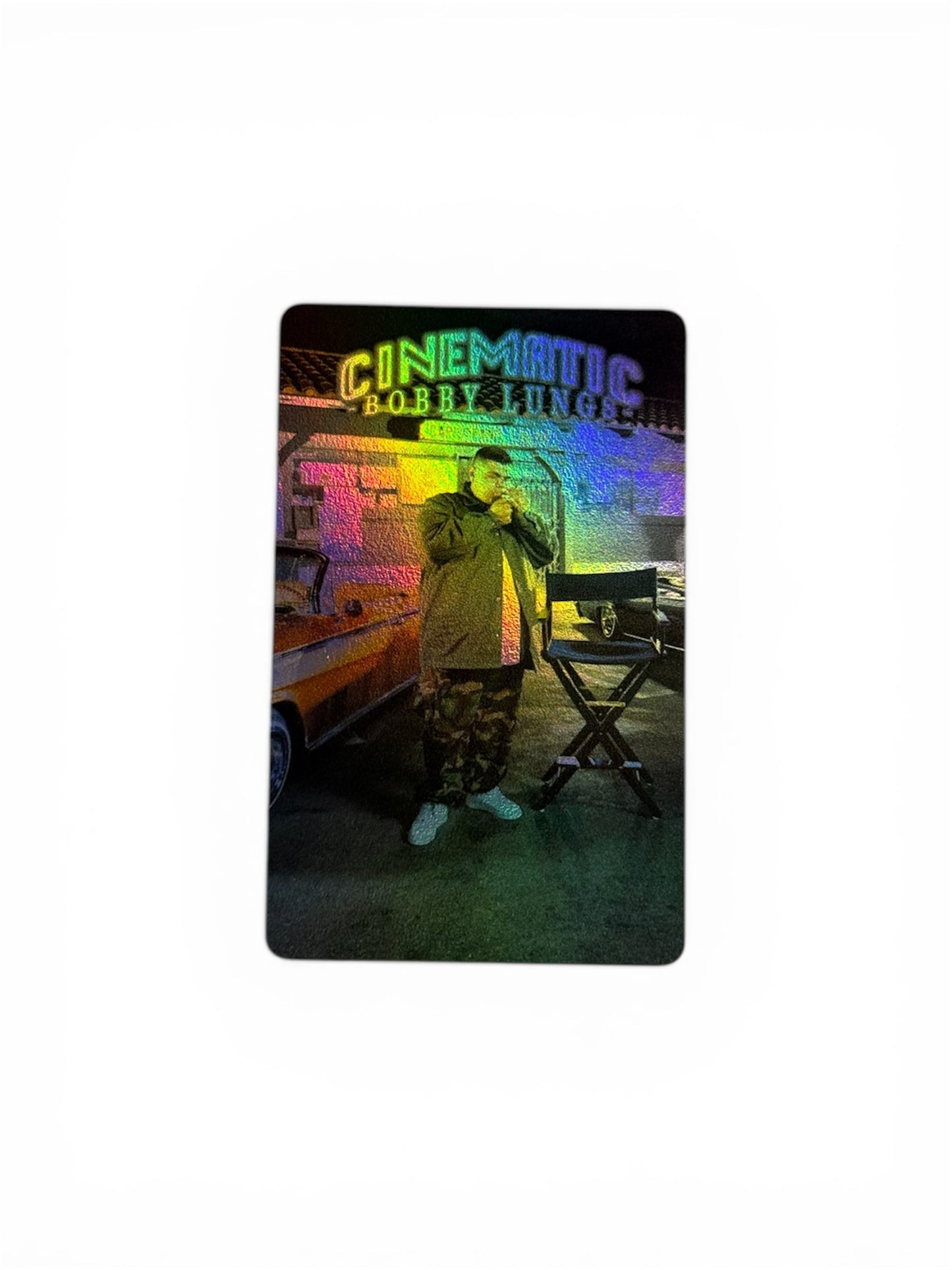 BOBBY LUNGS _ CINEMATIC EP _ SMOKERS CIRCLE HOLOGRAPHIC MEMBERSHIP CARD